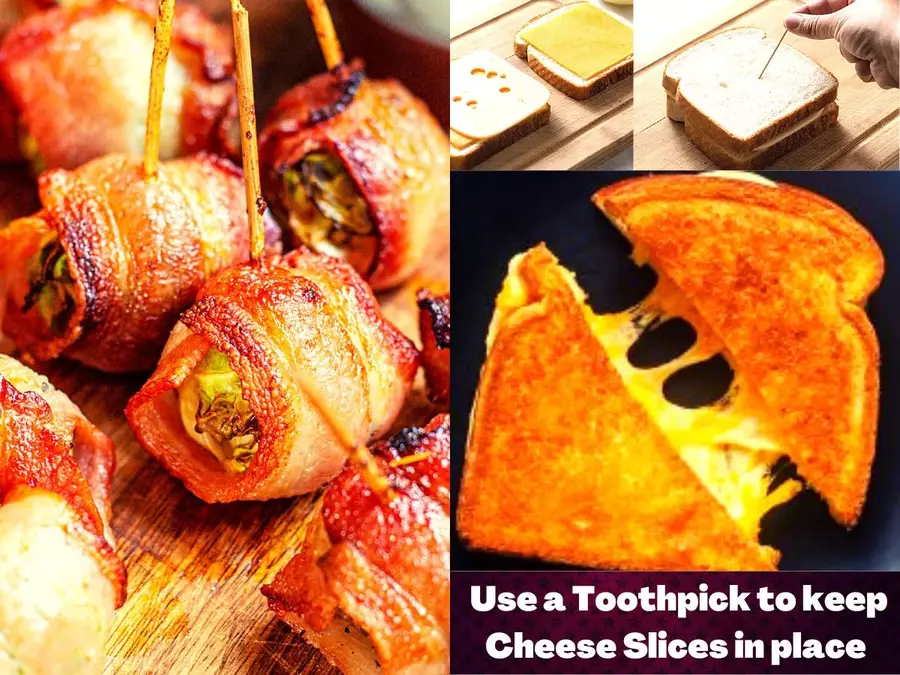 Use a Toothpick to Keep Cheese Slices in Place