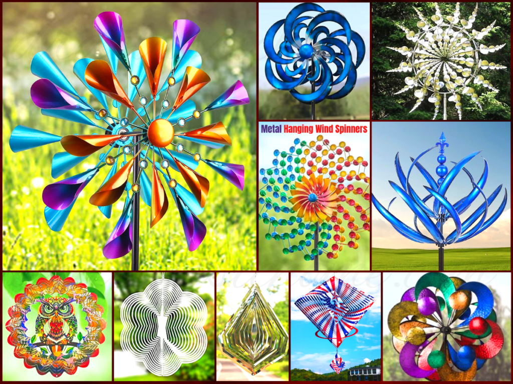 Spinners éoliens Extérieurs De 12 Pouces, Acier Inoxydable 3D