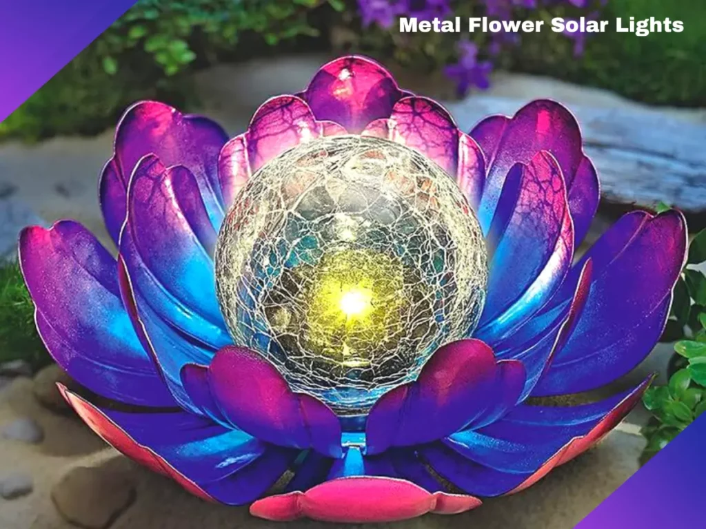 Metal Flower Solar Lights
